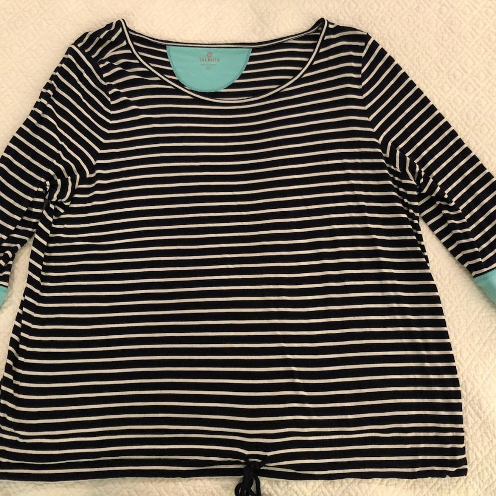 Women's Talbots 3/4 Sleeve Top Plus Size 2X